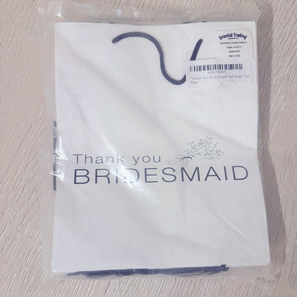 Thank you BRIDESMAIDS pack of 12 bags